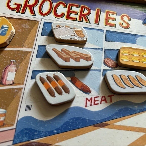 MELISSA & DOUG Magnetic Activity Board Grocery Store Wood Quiet Play *Incomplete - Picture 4 of 13